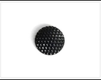Extra Large Black Plastic 2-Hole Button - One Vintage Button (#114)