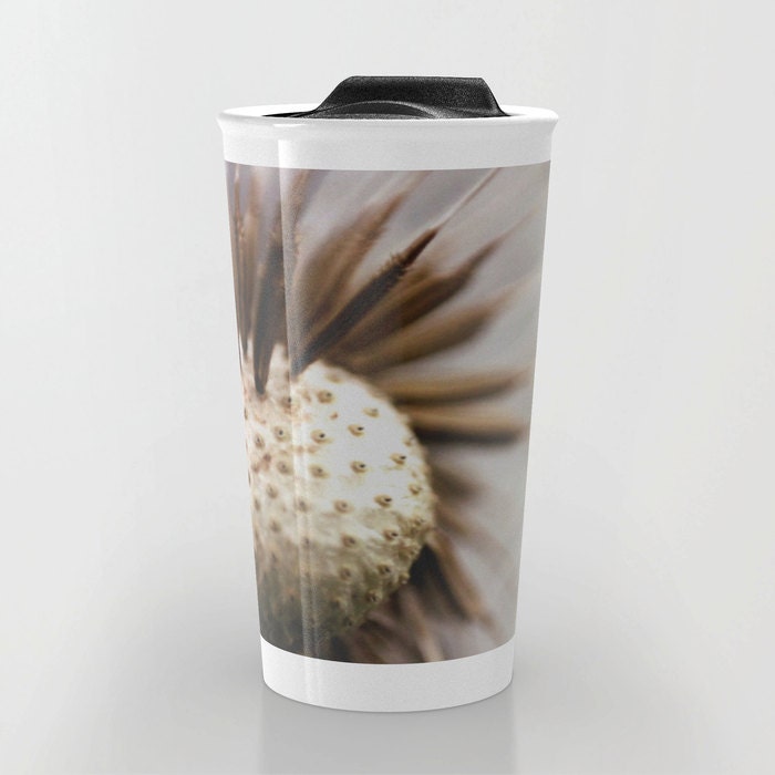 dandelion travel coffee mug