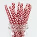 Paper Straws - Checkerboard Red and White Straws - 8 Inches - Perfect for Parties, Events & More - Fast Shipping! Frozen Dessert Supplies
