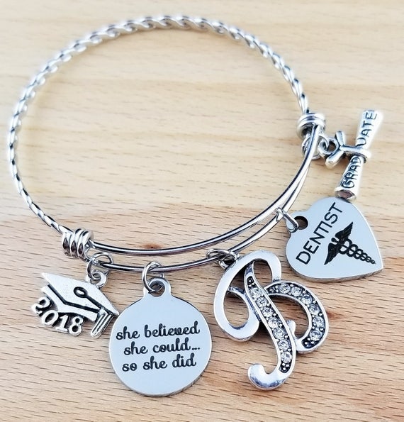 Dentist Graduation Gift Dentist Gift Dentist Graduation Dentist Bracelet College Graduation Gift College Graduation Gift for Her Senior 2018