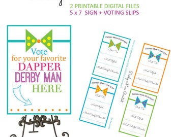 Kentucky Derby Game - Kentucky Derby Party Decorations - Kentucky Derby Party - KY Derby Party - Best Dressed Man Contest - Printable