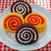 Knitting Pattern for Chocolate / Swiss Rolls / Cakes - Knitted Play Food, Toy Food