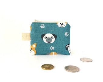 Lunch money pouch, Coin pouch, Cute money pouch, Boy coin purse, Coin zipper pouch, Change pouch, Key ring pouch, Small zipper pouch, Dogs