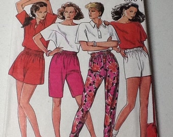 New Look 6334 Shorts Slacks Pattern. uncut. Elastic waist Size 8-18