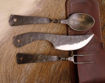 Medieval cutlery set, handgeschmiedetWMK57 #