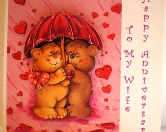 Anniversary 3D/decoupage card for wife