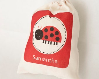 Ladybug Favor Bags, Ladybug Party Favor Bags, Ladybug Favor Bag - Personalized Ladybug Favor Bags, Ladybug Party Bags, Ladybuy Party,