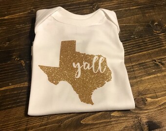 Texas Onsie//Texas Made//Texas Y'all