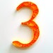custom quilling paper number for home decor table numbers