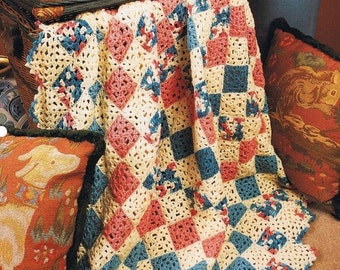Around the World, Annie's Attic Crochet Quilt & Afghan Pattern Club Leaflet 18-1-05
