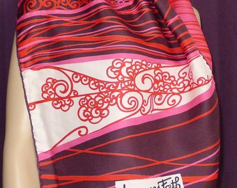 Fabulous vintage scarf by designer Jacques Fath,Paris 45" x 16"