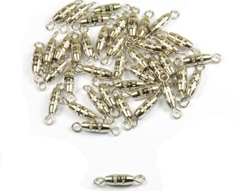 Lot 40 clasps to be 15 x 3.7 mm silver