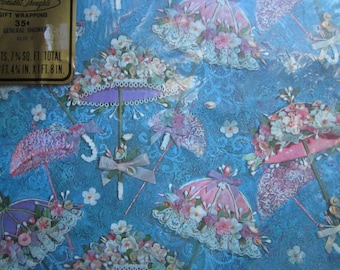 Vintage Wedding Shower Umbrella Gift Wrap