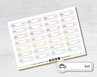 Mileage stickers. Mileage Stickers