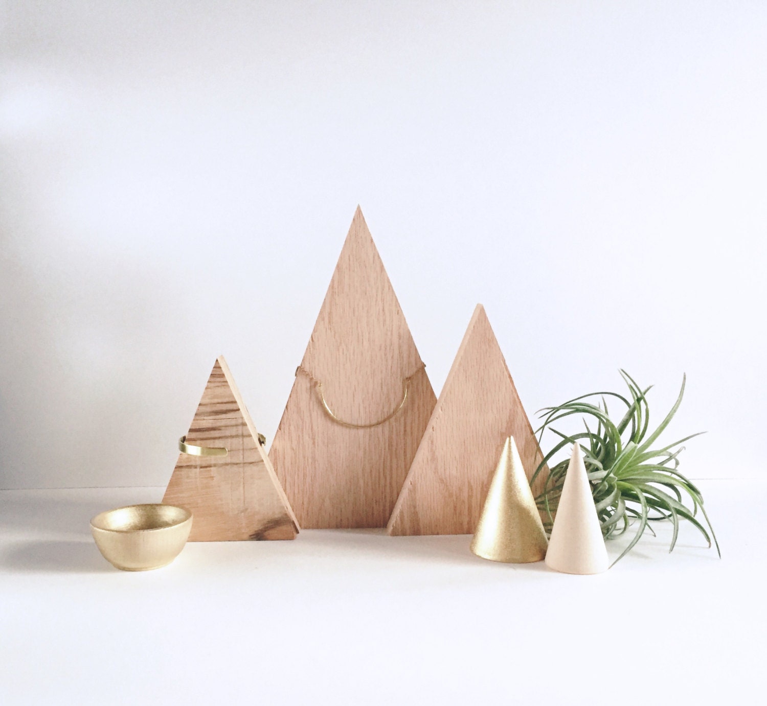 wood triangle necklace display minimal design jewelry wood triangle necklace display minimal design jewelry, Presentation templates