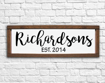 Last Name Sign | Family Name Sign | Family Established | Last Name Established Sign | Family Established Sign | Last Name Wood Sign