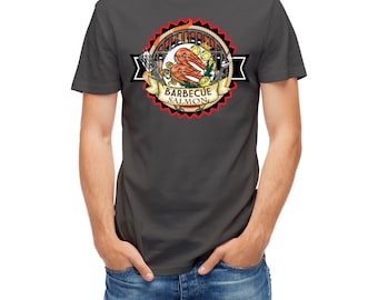 T-shirt Barbeque Bbq Salmon Sign 24214