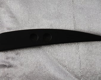 button, logs, black, 80 mm in length