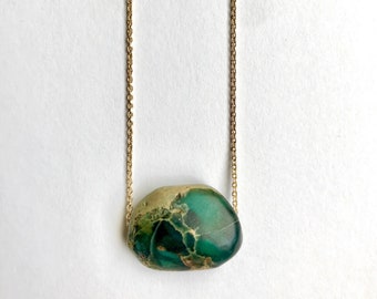 Genuine Turquoise-Healing Pendant necklace- Nevada Turquoise- 15x20mm