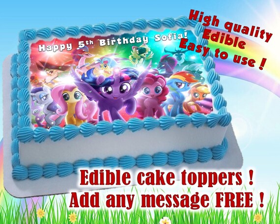 My Little Pony cake toppers edible print. Sugar sheet