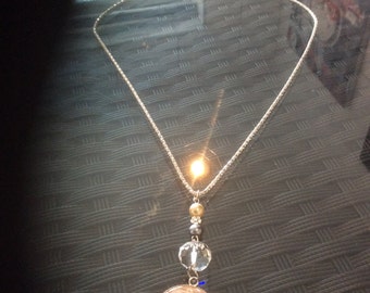 Vintage style necklace with Paris themed pendant