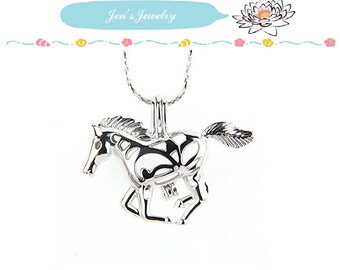 Bulk of 5pcs - Choose bulk of pearl cages pendant HORSE for your pearl