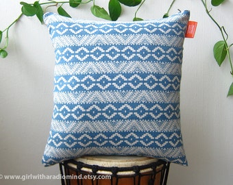 Denim Throw Pillow Light Blue Navajo - Geometric South Western Accent Cushion Cover