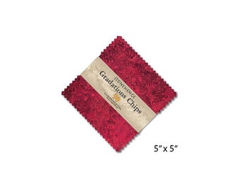Stonehenge Gradation~Hibiscus Charm Pack 42 5-inch Squares By Northcott