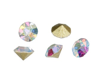 SS8 AB Rainbow Rhinestones x 500 Pcs Aurora Borealis 2 mm AB white or clear rainbow 2mm Pointed Back Rhinestone Crystal 500 pieces