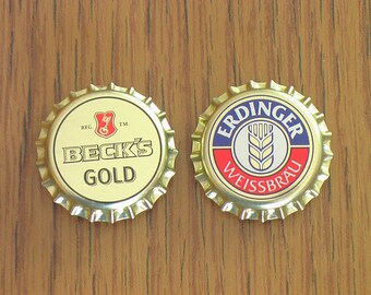 1 pc Beck’s Gold Beer Cap OR 1 pc Erdinger Beer Cap Button Cover - CHOOSE