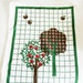 1 Lovely Vintage Retro Terry Cloth Tea Towel Kitchen Towel with Apple tree, made in the 70s
