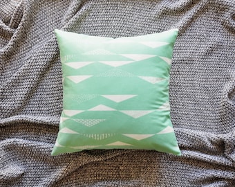 Triangle Cushion Cover, Throw Pillow Cover, Throw Cushion Cover, Decorative Cushion Cover, Decorative Pillow Cover - Geometric Mint