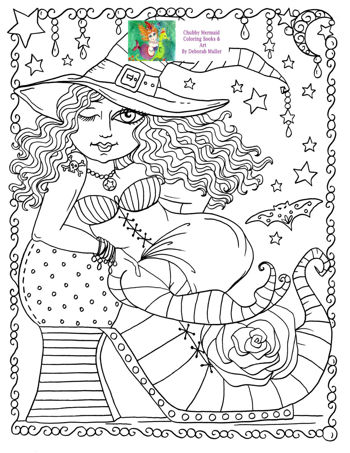 Instant Download Sexy Shoe Witch Chubby Cute Halloween Fun