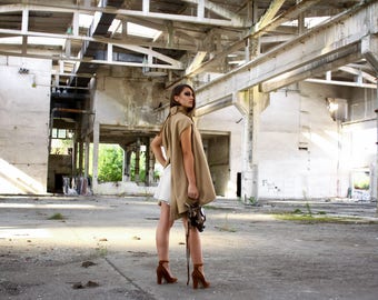 Open Back Blazer, Sleeveless, Cutted Back Panel, Vest, Avant Garde, Woman Clothing