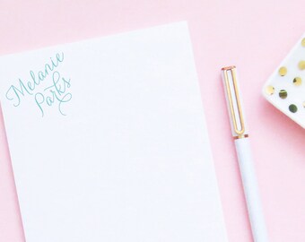 Personalized Notepad with Calligraphy, Personalized notepad set, Writing pad, Writing Paper, Stationery Paper, Custom Notepad, NP014