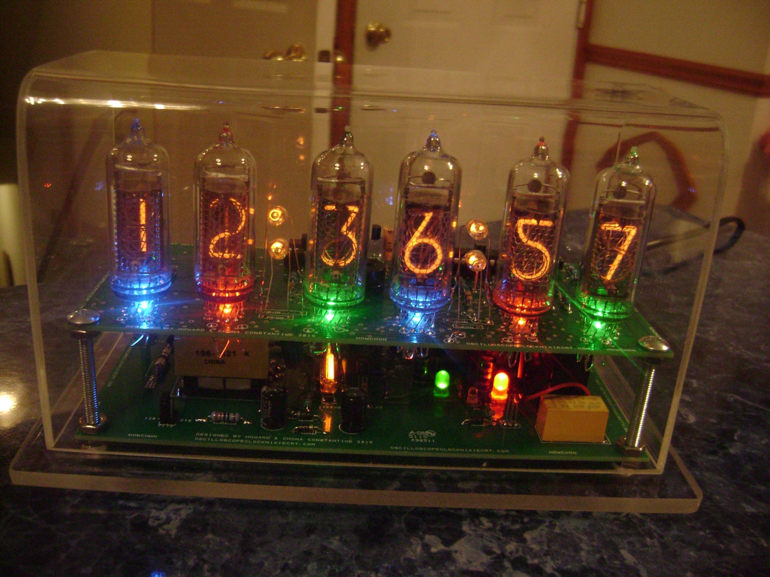 Homemade sixdigit Nixie Clock made with IN14 nixie tubes