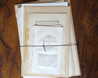 Paper Pack, 75 French Book Pages, Antique Ephemera Bundle, Scrapbooking Book Sheets, Paper Crafts, DIY Confetti Supply, Vintage Paper Pack