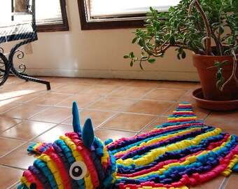 Faux Taxidermy Felt Piñata Skin Rug -