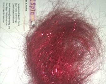 Regal Red Sparkle Angelina Spinning Fiber for Blending Not Heat Fusible Fibers