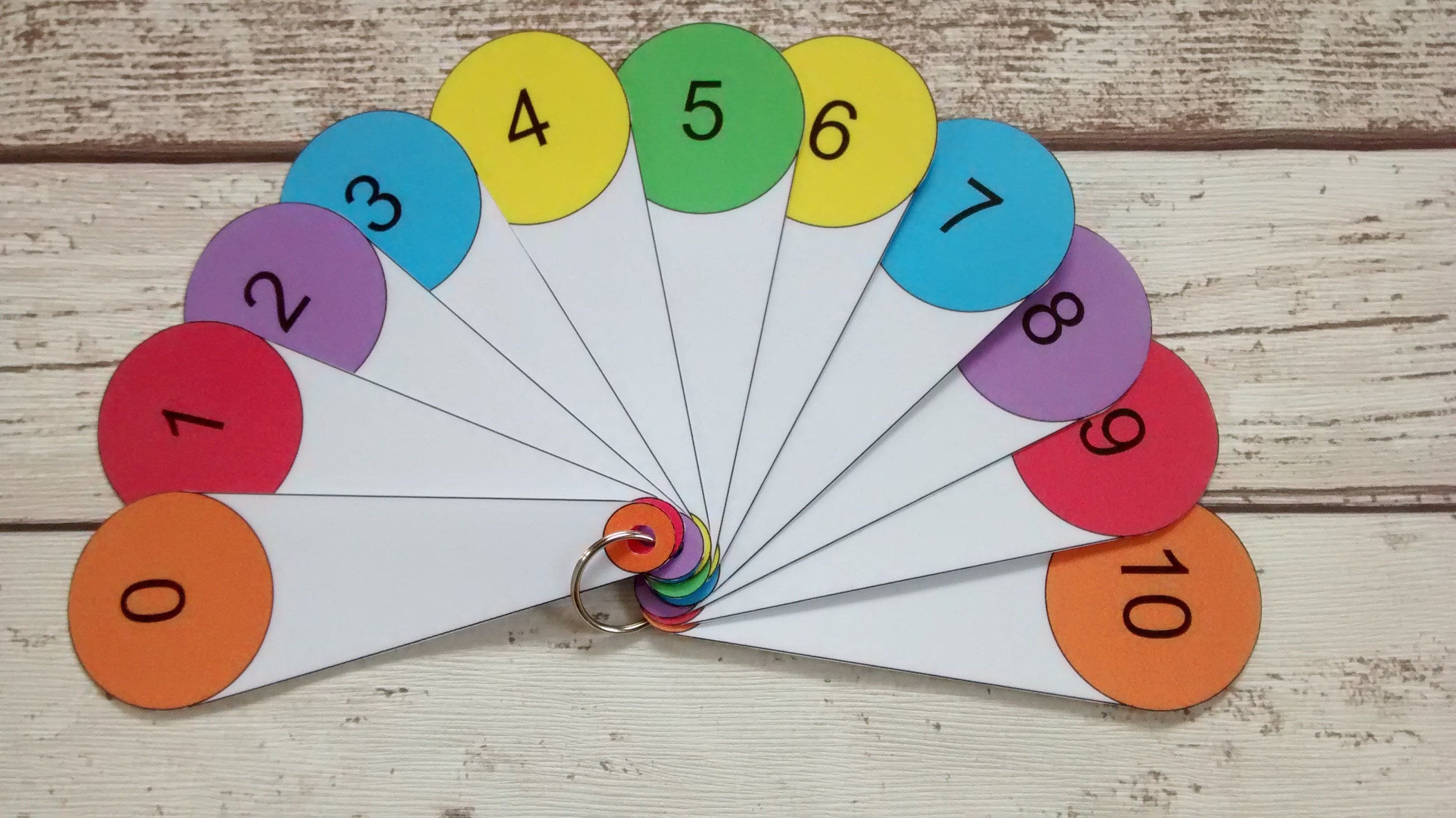 Number Fan for children identify numbers 020 numeracy aid