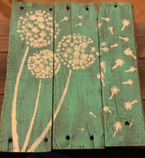 Rustic painting on reclaimed wood