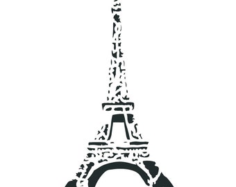 French Eiffel Tower Stencil