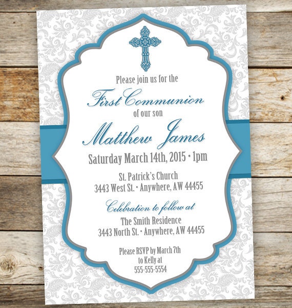 First Communion Invitations Boy 2