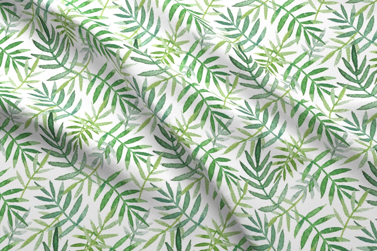 Palm Leaves Fabric Palm Leaves Green By Louandmoss Palm