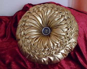embroidered cushion braided color gold