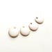 4 sequins round 12mm white enameled metal