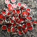 Red Pearl Snaps, Pearl Snap Fasteners, 12 mm Pearl Snaps, size 16 pearl snaps