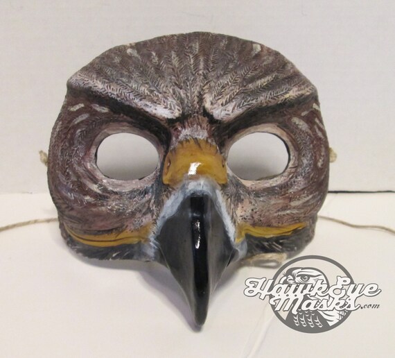 Red tailed hawk mask bird masquerade mask costume mask red