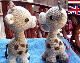 Baby Giraffe-Instant Download Crochet Pattern-Toy Giraffe-Amigurumi Giraffe-DIY Crochet Toy-Stuffed Toy Animal-Small Giraffe