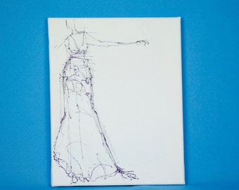Gown Sketch, Original Art,